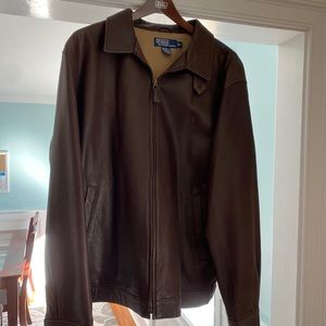 Brown Leather Polo Ralph Lauren Jacket